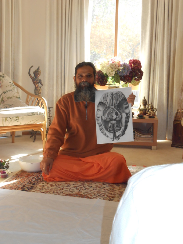 Swamijee before a Kriya Initiation Session